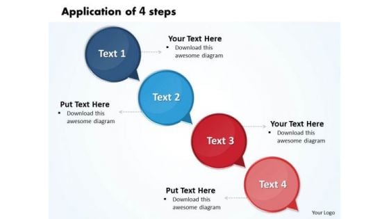 Ppt Application Of 4 Steps Working With Slide Numbers Involved Procedur PowerPoint Templates