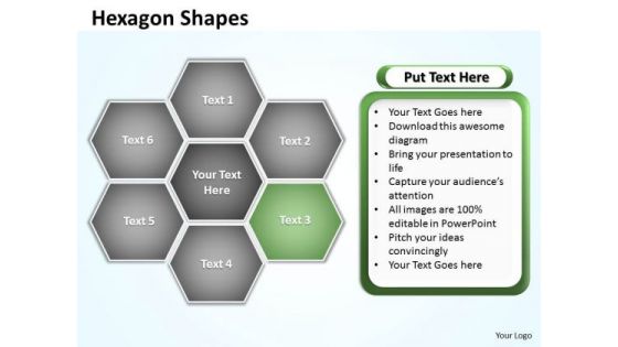 Ppt Area Of Hexagon Blocks Editable Layouts PowerPoint 2007 Business Templates