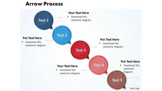 Ppt Arrow 5 Phase Diagram PowerPoint Templates