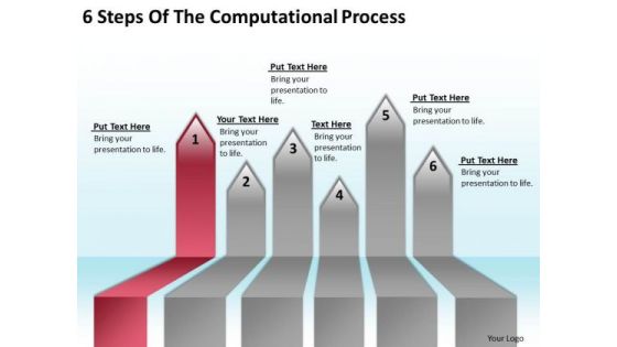 Ppt Arrow 6 Steps Of The Computational Process PowerPoint Slides