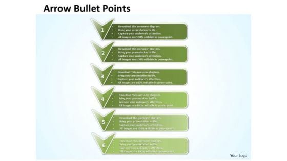 Ppt Arrow Bullet Points And Blocks PowerPoint Templates