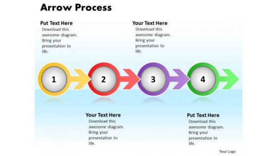 Ppt Arrow Communication Process PowerPoint Presentation 4 Stages Templates