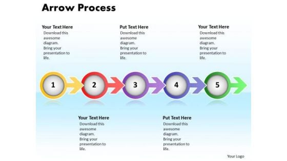 Ppt Arrow Communication Process PowerPoint Presentation 5 Stage Templates