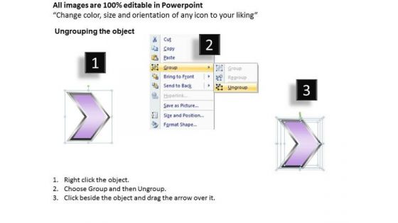 Ppt Arrow Description Of 2 Power Point Stage Action PowerPoint Templates