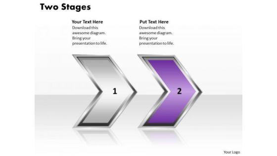 Ppt Arrow Description Of 2 Stages In Process PowerPoint Templates