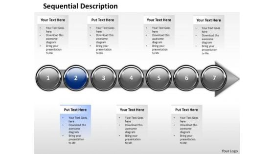 Ppt Arrow Description Of Business Process Using 7 State Diagram Stage 2 PowerPoint Templates