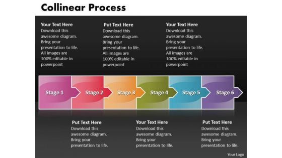 Ppt Arrow Forging Process PowerPoint Slides 6 Stages Templates