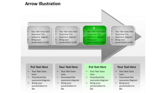 Ppt Arrow Illustration Of 4 Concepts PowerPoint Templates