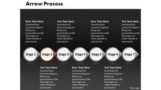 Ppt Arrow Illustration Of Process Using 7 Power Point Stage PowerPoint Templates