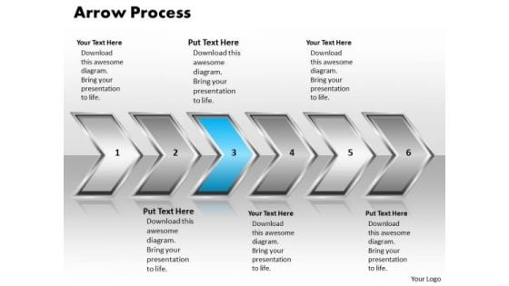 Ppt Arrow Pointing Direct Process 6 Phase Diagram PowerPoint Templates