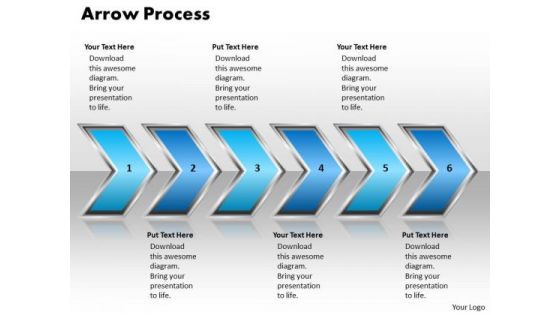 Ppt Arrow Pointing Process 6 Stages PowerPoint Templates