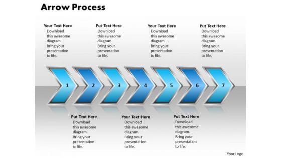 Ppt Arrow Process 7 Phase Diagram Polished Style PowerPoint 2007 Templates