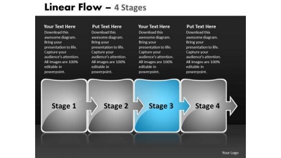 Ppt Arrow Progression Of Business Representation Video Workflow Diagram 4 Design