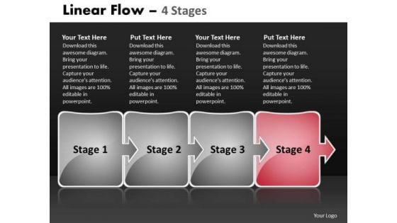 Ppt Arrow Progression Of Business Representation Video Workflow Diagram 5 Design