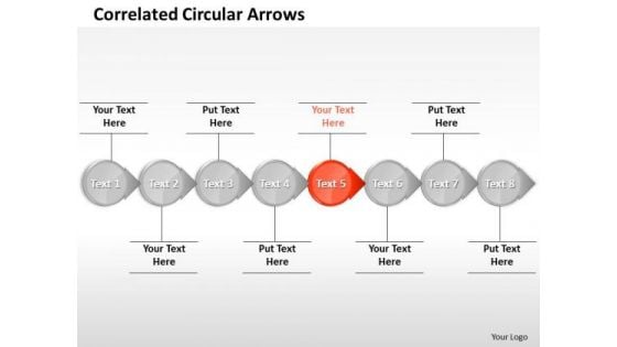 Ppt Attached Circular Arrows In Continuous Line 8 Phase Diagram Orange PowerPoint Templates