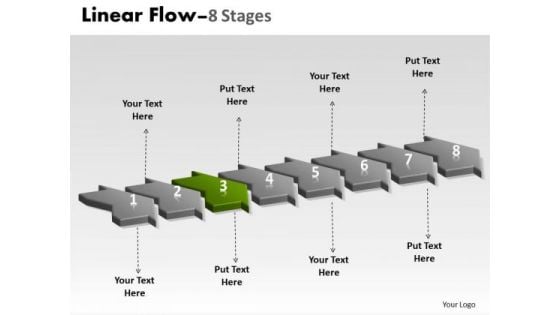 Ppt Background 3d Illustration Of 8 Steps Working With Slide Numbers Marketing Plan 4 Graphic