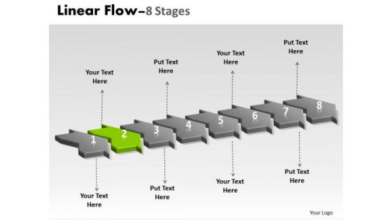 Ppt Background 3d Illustration Of 8 Steps Working With Slide Numbers Marketing Plan Graphic