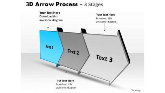 Ppt Background 3d Linear Arrow Progression Stages Business Management PowerPoint 2 Design