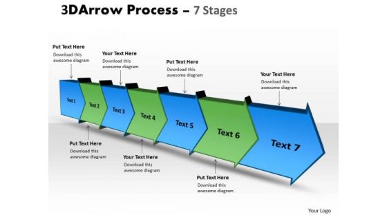 Ppt Background 3d PowerPoint Backgrounds Illustration Of Arrow Method 7 Stages 1 Image