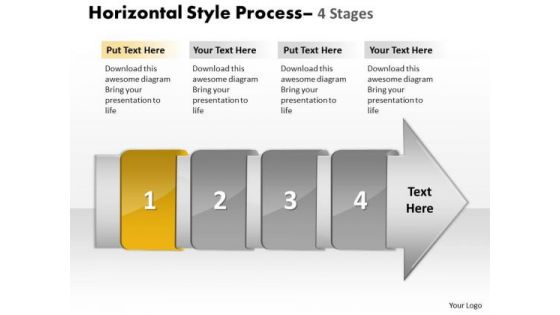 Ppt Background 4 Horizontal Steps Working With Slide Numbers Demonstration 2 Design