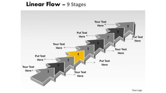 Ppt Background 9 Stages Linear Means Free Fishbone Diagram PowerPoint Template 5 Graphic