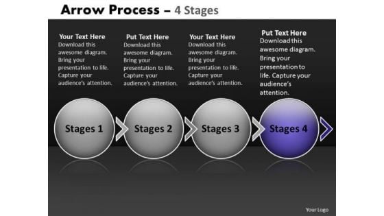 Ppt Background Circular Motion PowerPoint Flow Of 4 Stage Diagram Free 5 Graphic