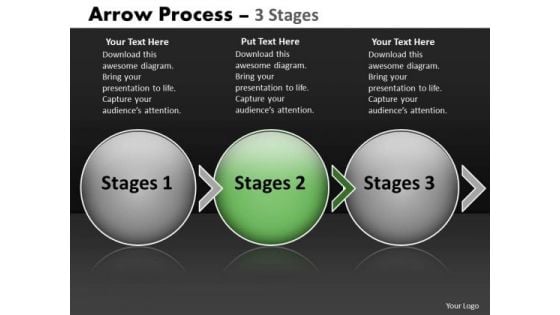 Ppt Background Evolution Of Three Stages Circular Arrows PowerPoint 2007 3 Graphic