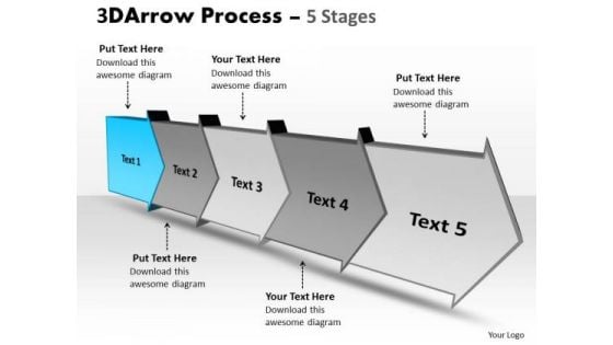 Ppt Background Five Stages Planning Method Swim Lane Diagram PowerPoint Template 2 Graphic