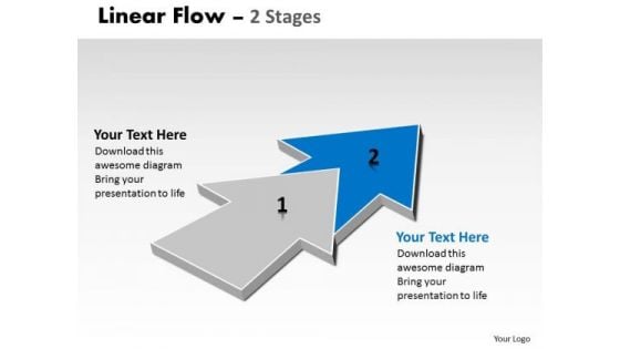 Ppt Background Progression Of 2 Stages Flow Free Fishbone Diagram PowerPoint Template 3 Design