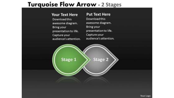 Ppt Beeline Two Stages Arrow Diagram Comment Faire Une Presentation PowerPoint 2 Design