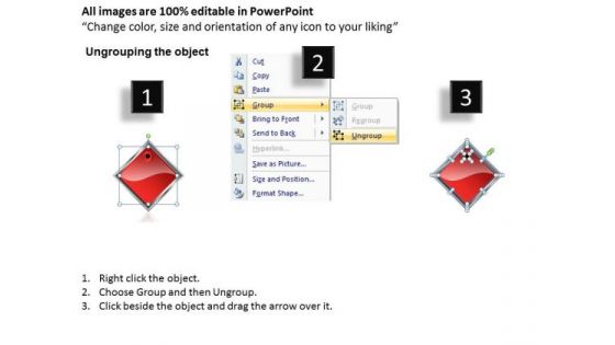 Ppt Black And Red PowerPoint Templates Diamond Consecutive Process 4 Steps