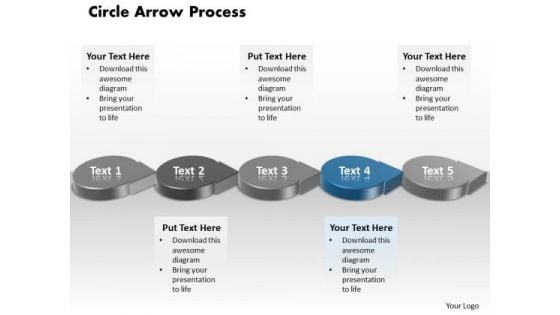 Ppt Blue Circle Arrow Process Flow Ishikawa Diagram PowerPoint Template Templates