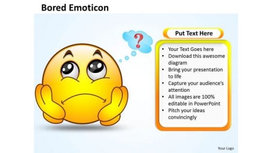 Ppt Bored Emoticon Illustration Picture Business Management PowerPoint Templates