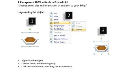 Ppt Brown Stage 3d Sequential Linear Process PowerPoint Templates Slide02