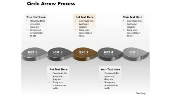 Ppt Brown Unit Circle PowerPoint Presentation Arrow Process Flow Diagram Templates