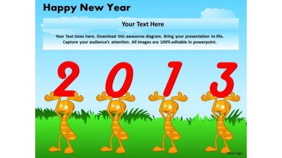 Ppt Cards And Dices Happy New Year Business Communication PowerPoint Templates