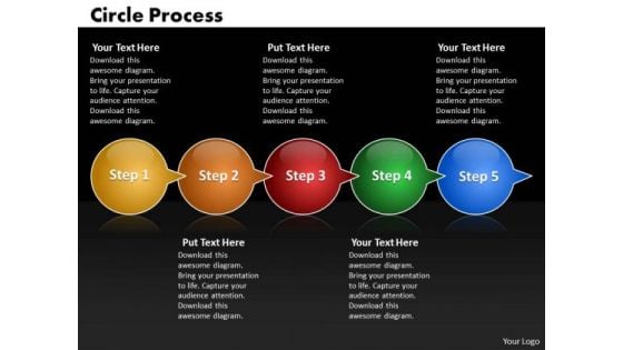 Ppt Circle Arrow 5 PowerPoint Templates