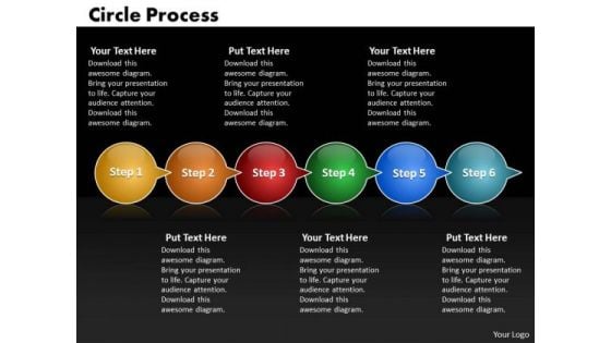 Ppt Circle Arrow 6 PowerPoint Templates