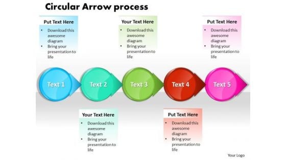 Ppt Circle Arrow Free Business Presentation Process Flow Chart PowerPoint Templates