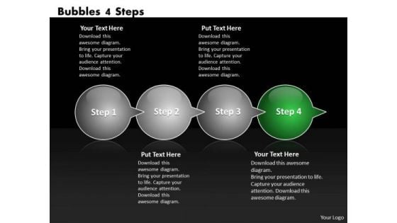 Ppt Circle Process Through Bubbles 4 Steps Working With Slide Numbers PowerPoint Templates