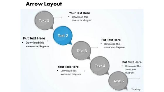 Ppt Circular Arrow Layout Of 5 Steps PowerPoint Templates