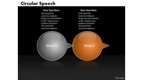 Ppt Circular Arrow Speech Bubbles 2 Phase Diagram PowerPoint Templates