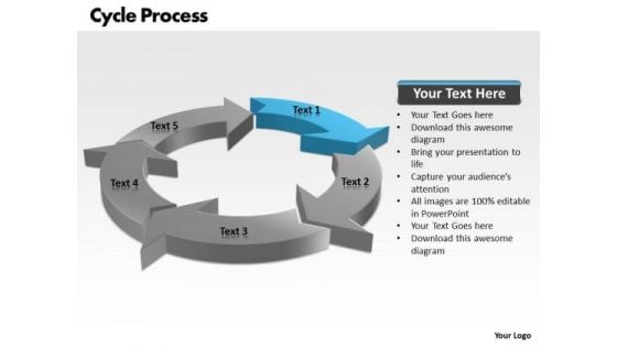 Ppt Circular Arrow Writing Process PowerPoint Presentation 5 Stages Templates