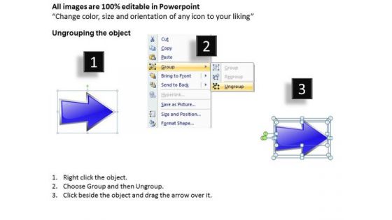 Ppt Circular Arrows PowerPoint 2010 Describing Seven Aspects Templates