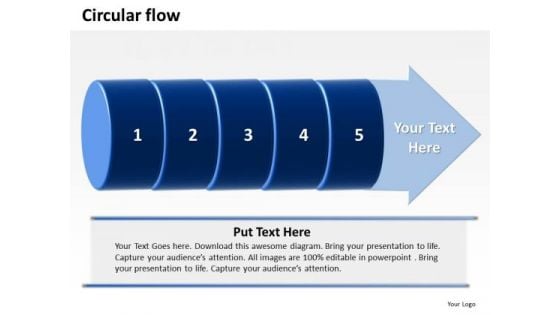 Ppt Circular Flow Of 5 Steps Involved Development PowerPoint Templates