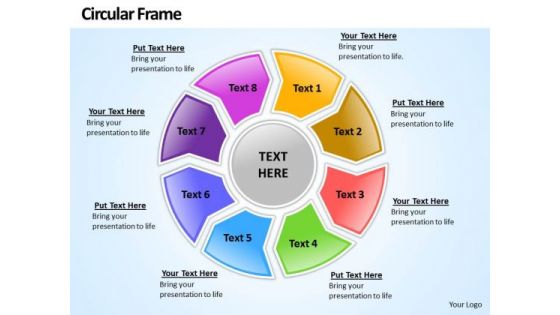 Ppt Circular Frame 8 State PowerPoint Project Diagram Templates