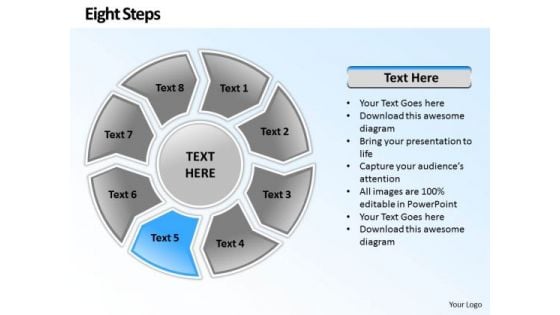 Ppt Circular Frame 8 Steps PowerPoint Templates
