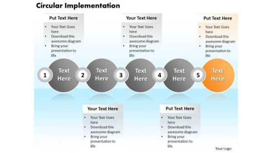 Ppt Circular Implementation Of 5 Create PowerPoint Macro Involved Procedure Templates