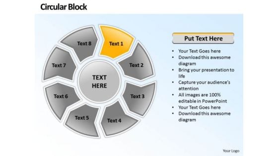 Ppt Circular Motion PowerPoint Block 8 State Project Diagram Templates