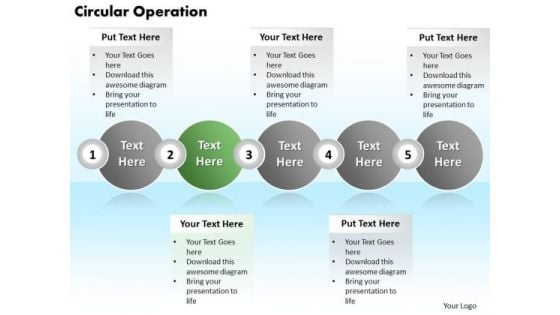 Ppt Circular Operation Of 5 Steps Involved Procedure PowerPoint Templates